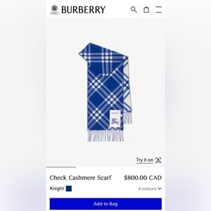 Burberry cashmere scarf